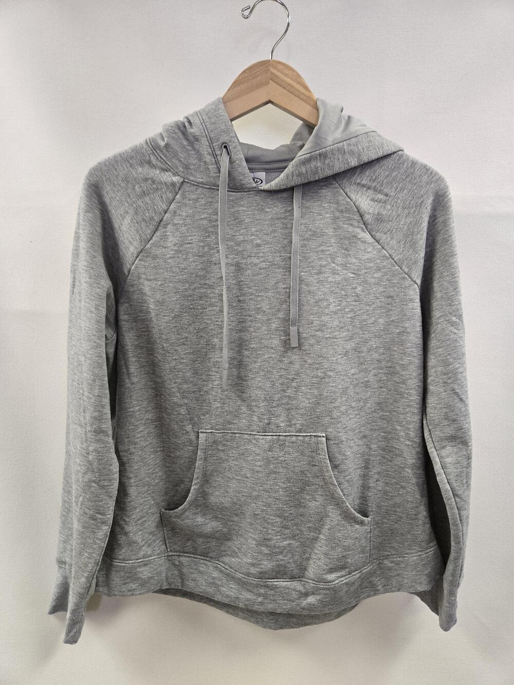 Athletic Works Hoodie Youth Large Gray Fleece Lined Pullover Kangaroo Pocket